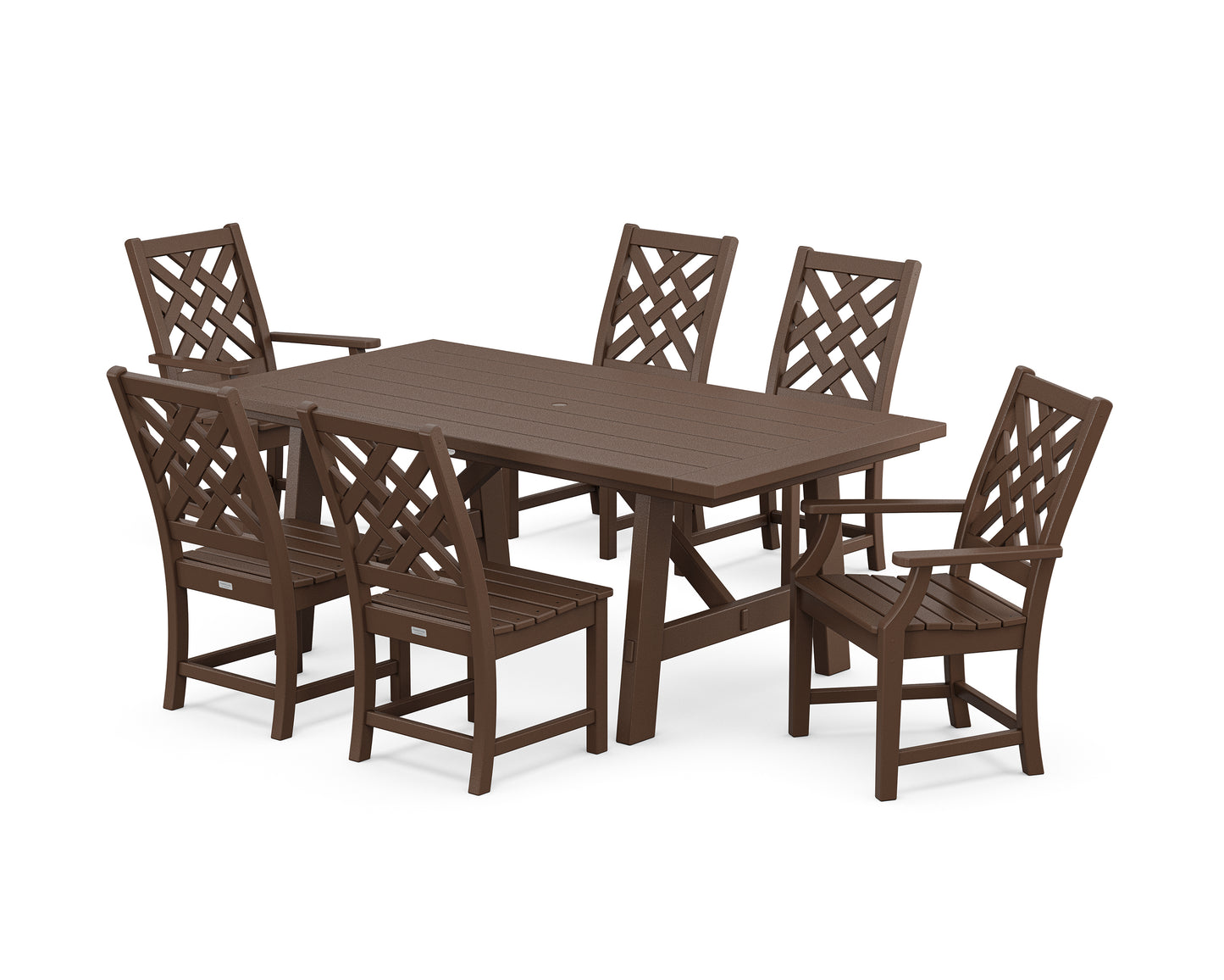 Wovendale 7-Piece Rustic Farmhouse Dining Set