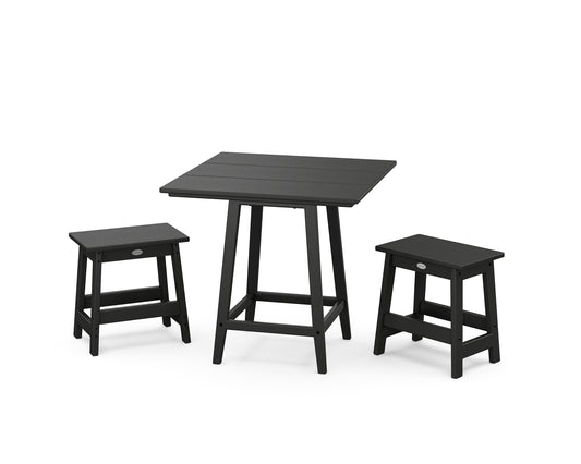 Modern Studio Stool 3-Piece Square Bistro Set
