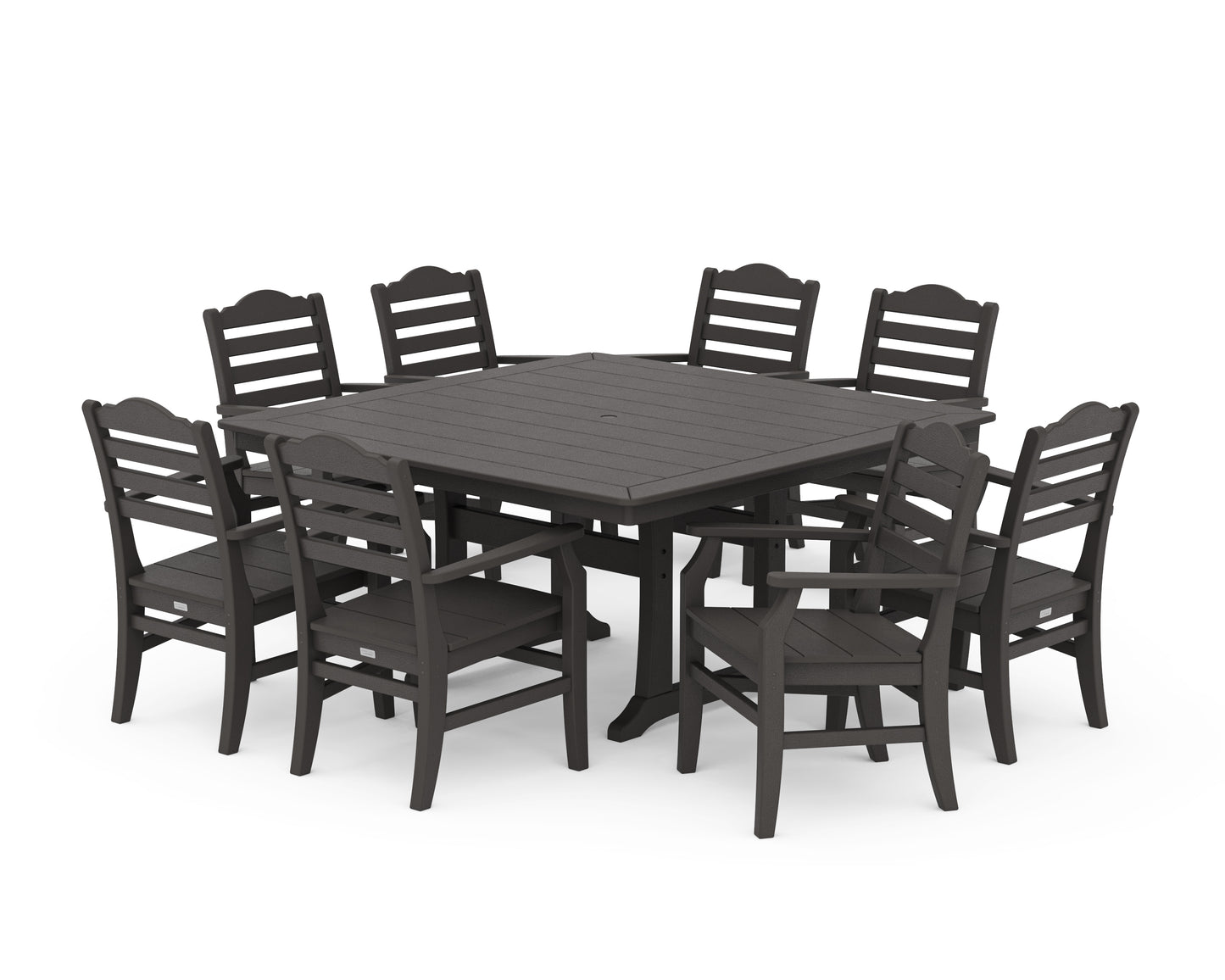 Savannah 9-Piece Square Dining Set with Trestle Legs