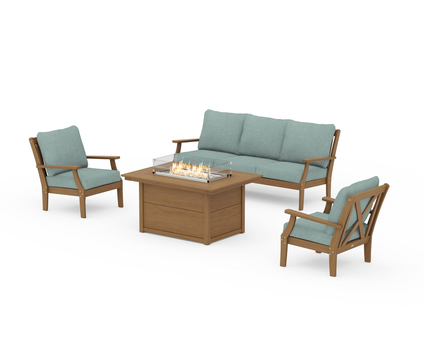 Braxton Deep Seating Fire Pit Table Set