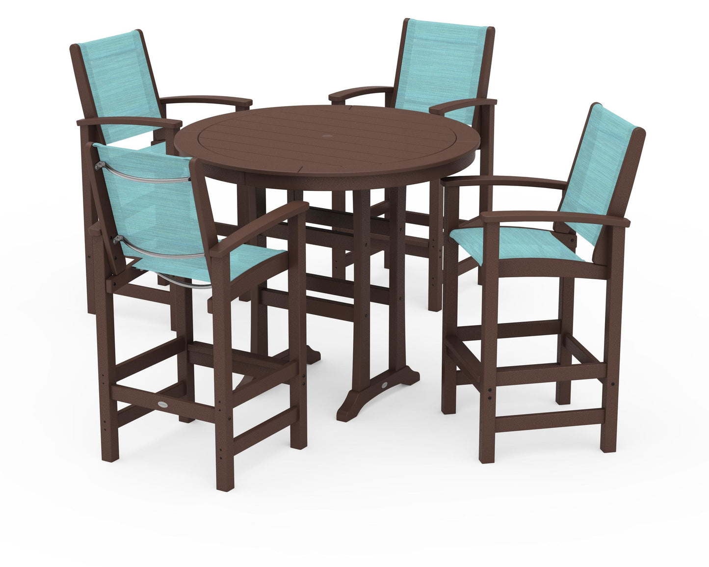 Coastal 5-Piece Nautical Trestle Bar Set