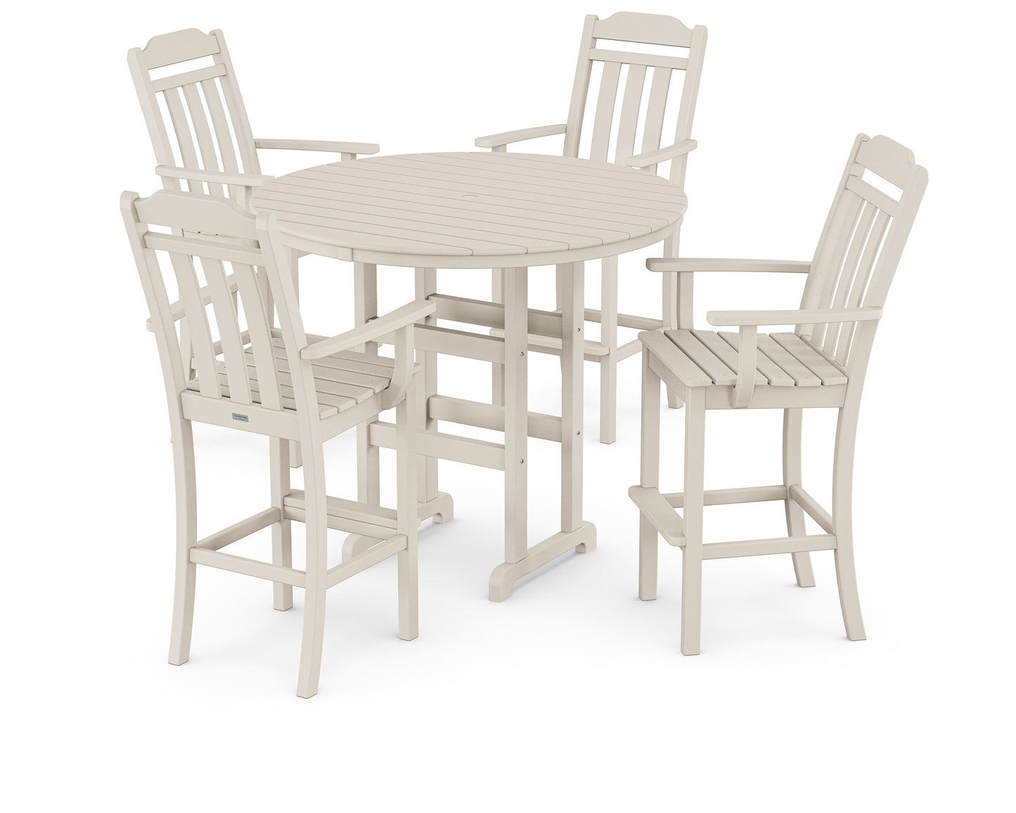 Cottage 5-Piece Round Farmhouse Bar Set