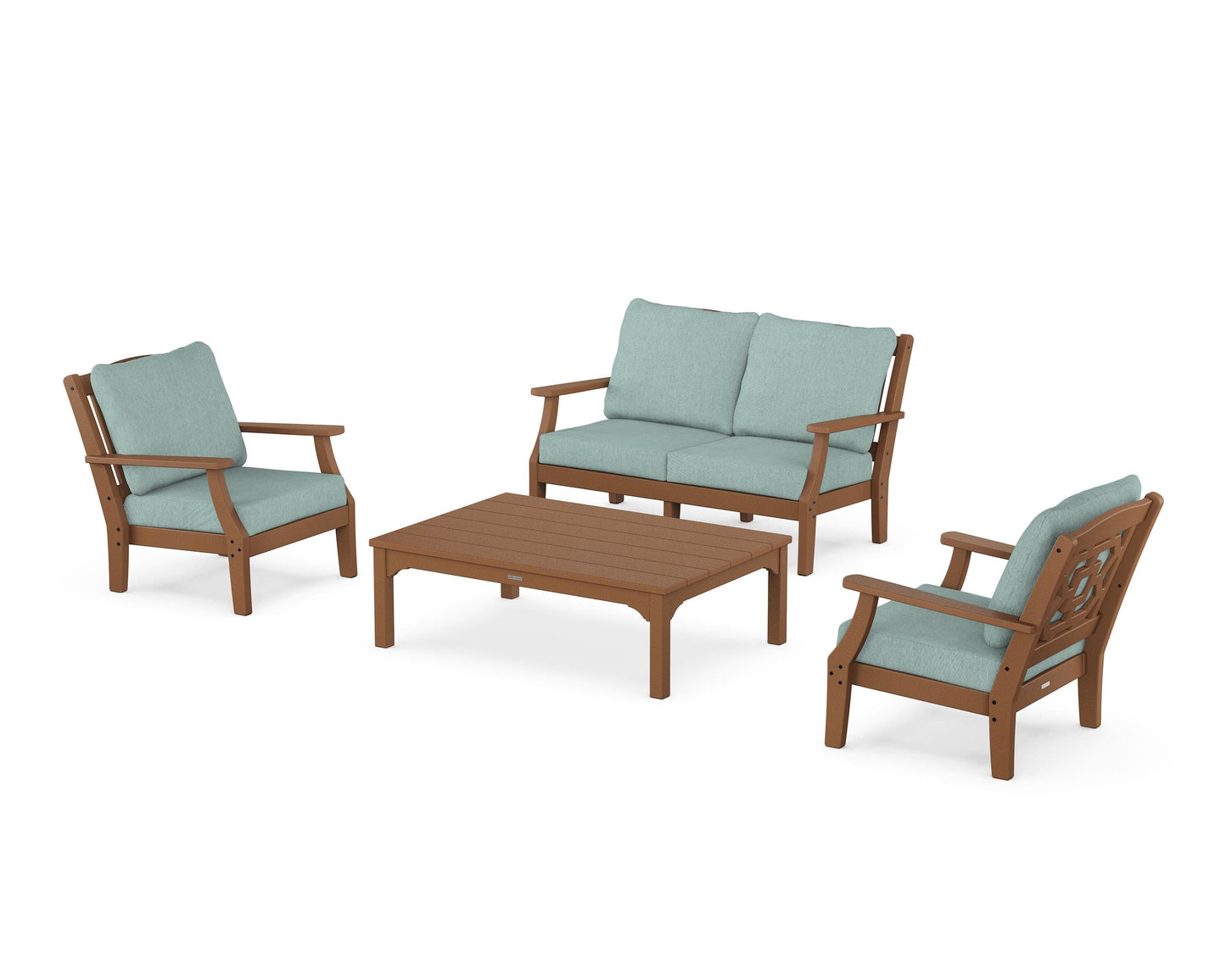 Chinoiserie 4-Piece Deep Seating Set with Loveseat