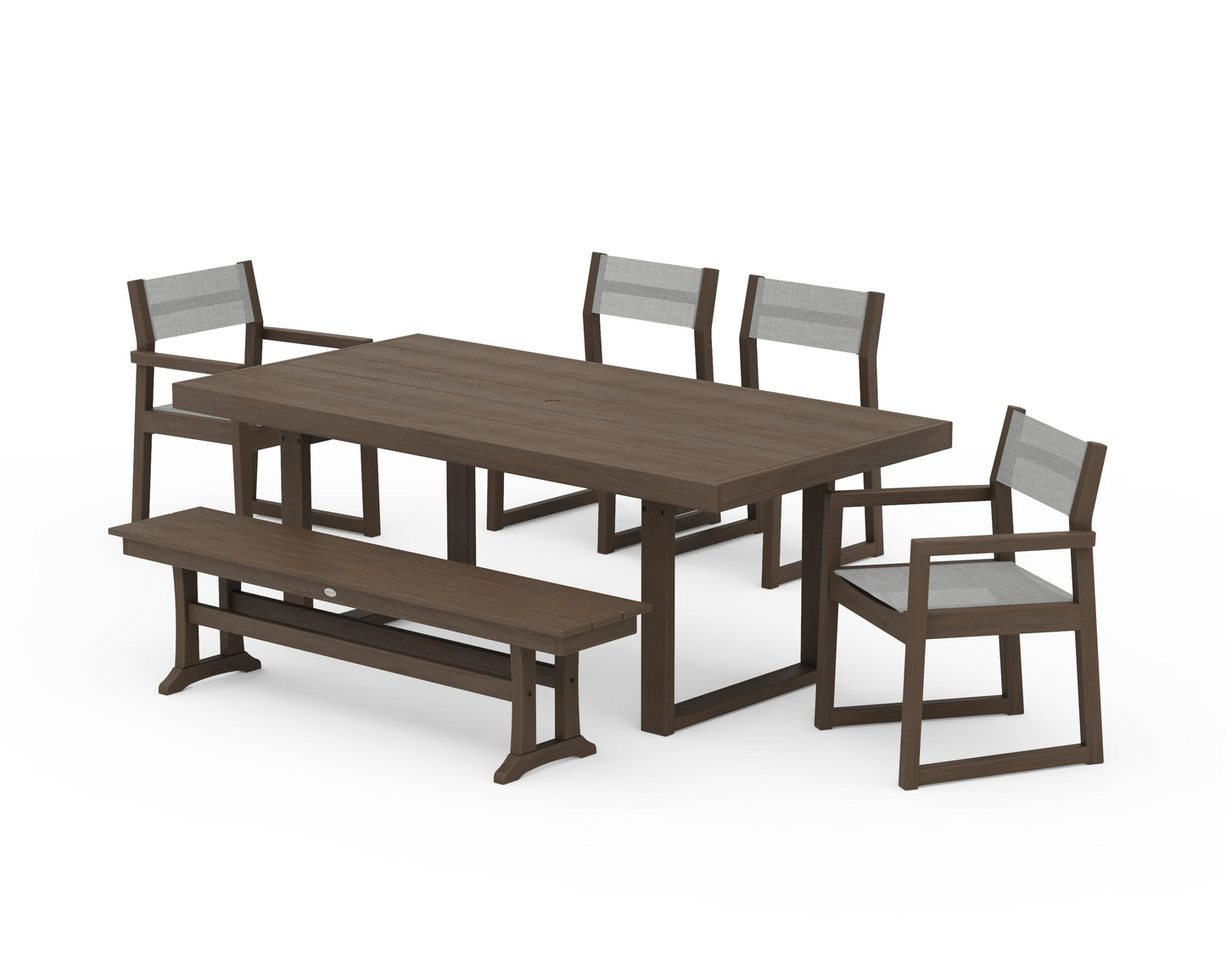 EDGE Sling 6-Piece Dining Set with Bench