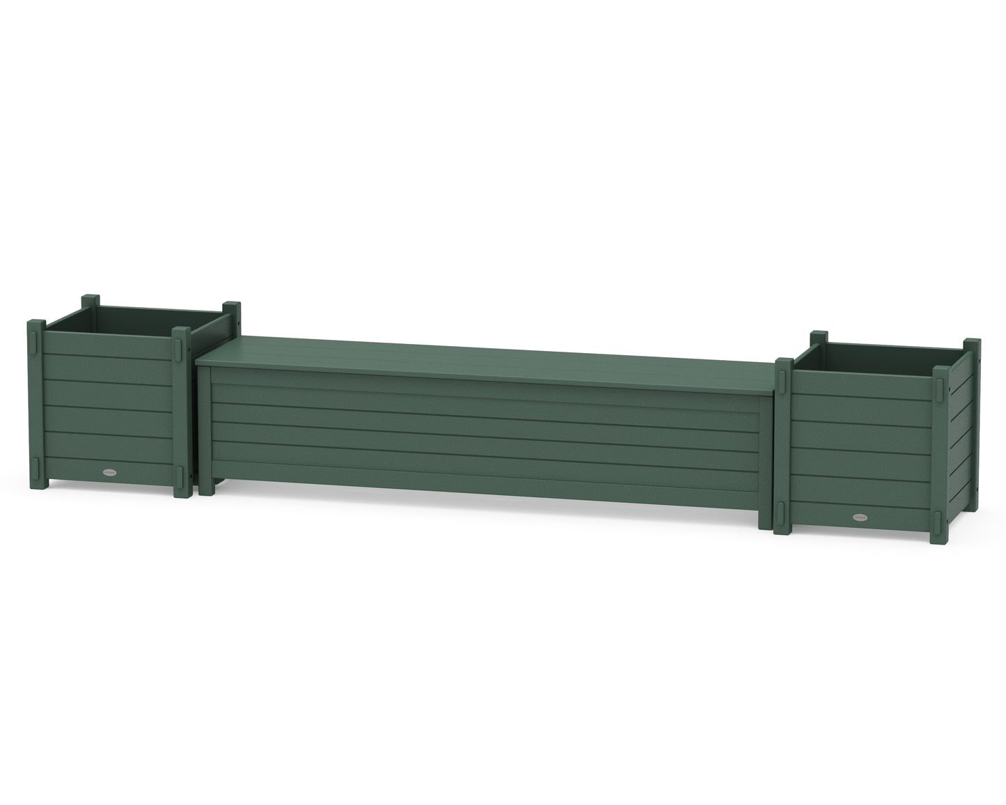 72" Nautical Straight Planter Storage Bench Set- Large