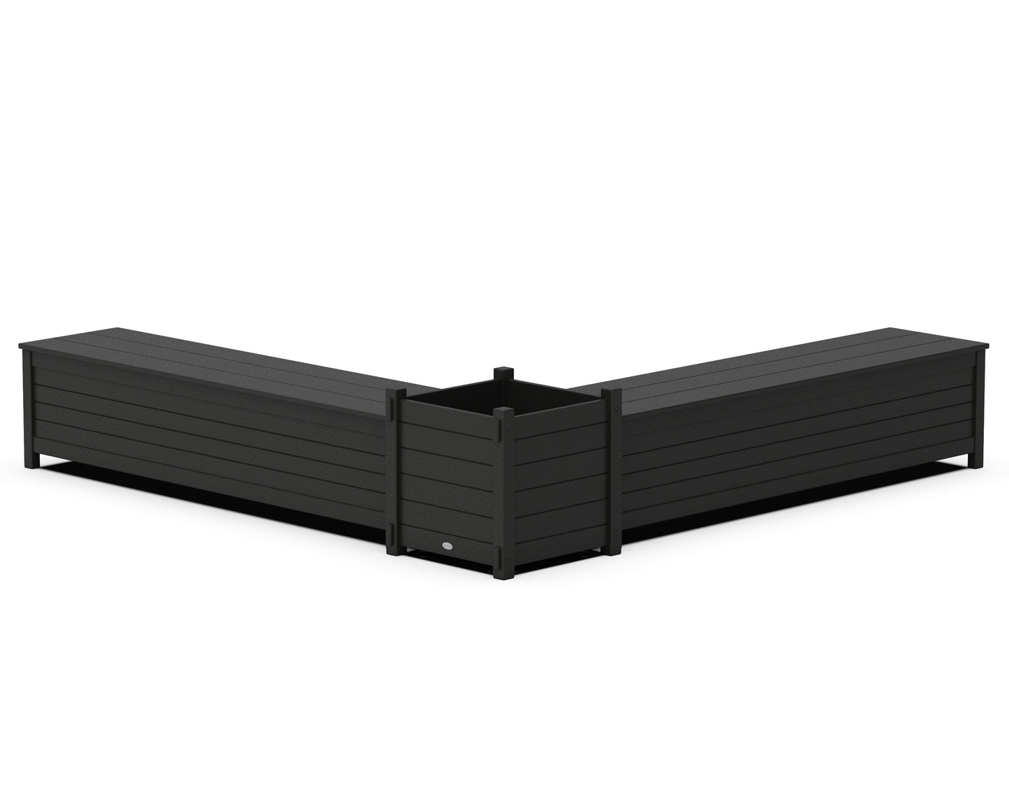 72" Nautical L- Shaped Planter Storage Bench Set- Large