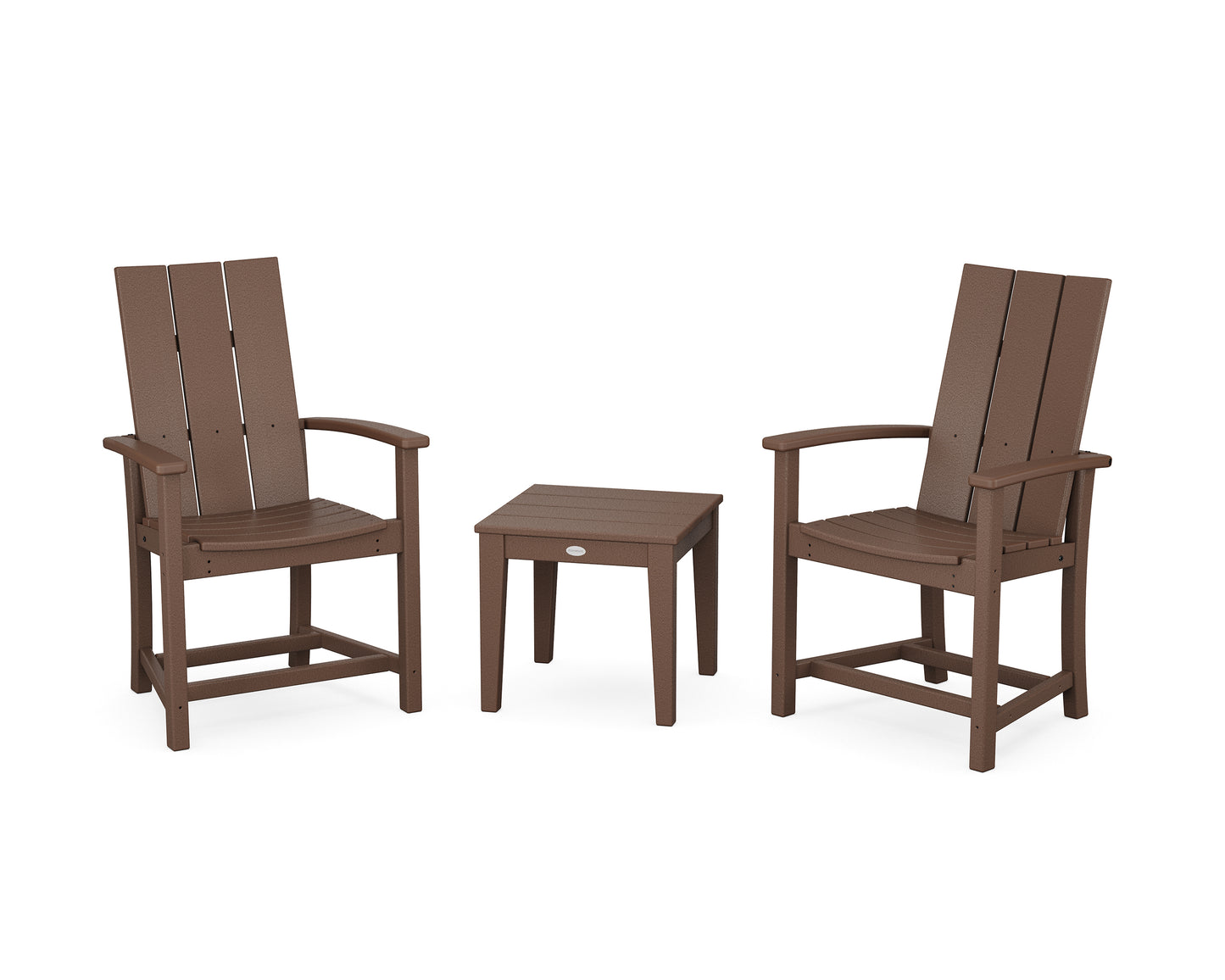 Modern 3-Piece Upright Adirondack Chair Set
