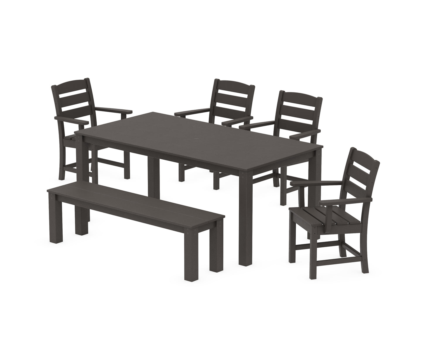 Lakeside 6-Piece Parsons Dining Set with Bench