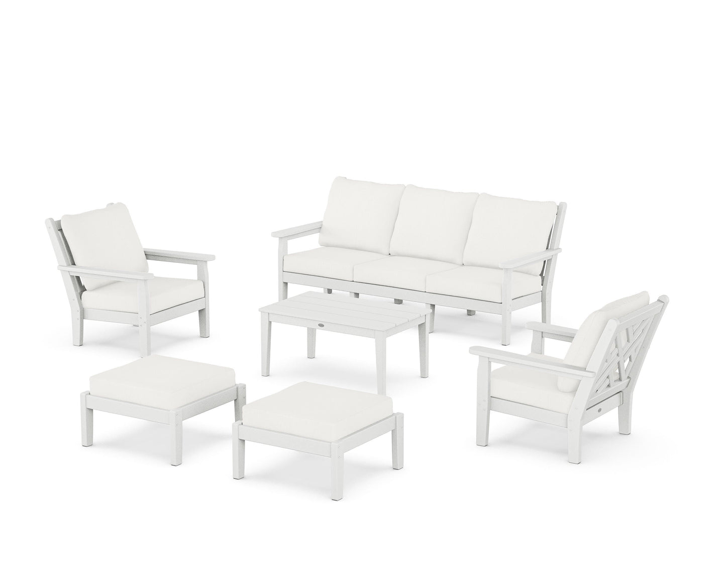 Chippendale 6-Piece Lounge Sofa Set