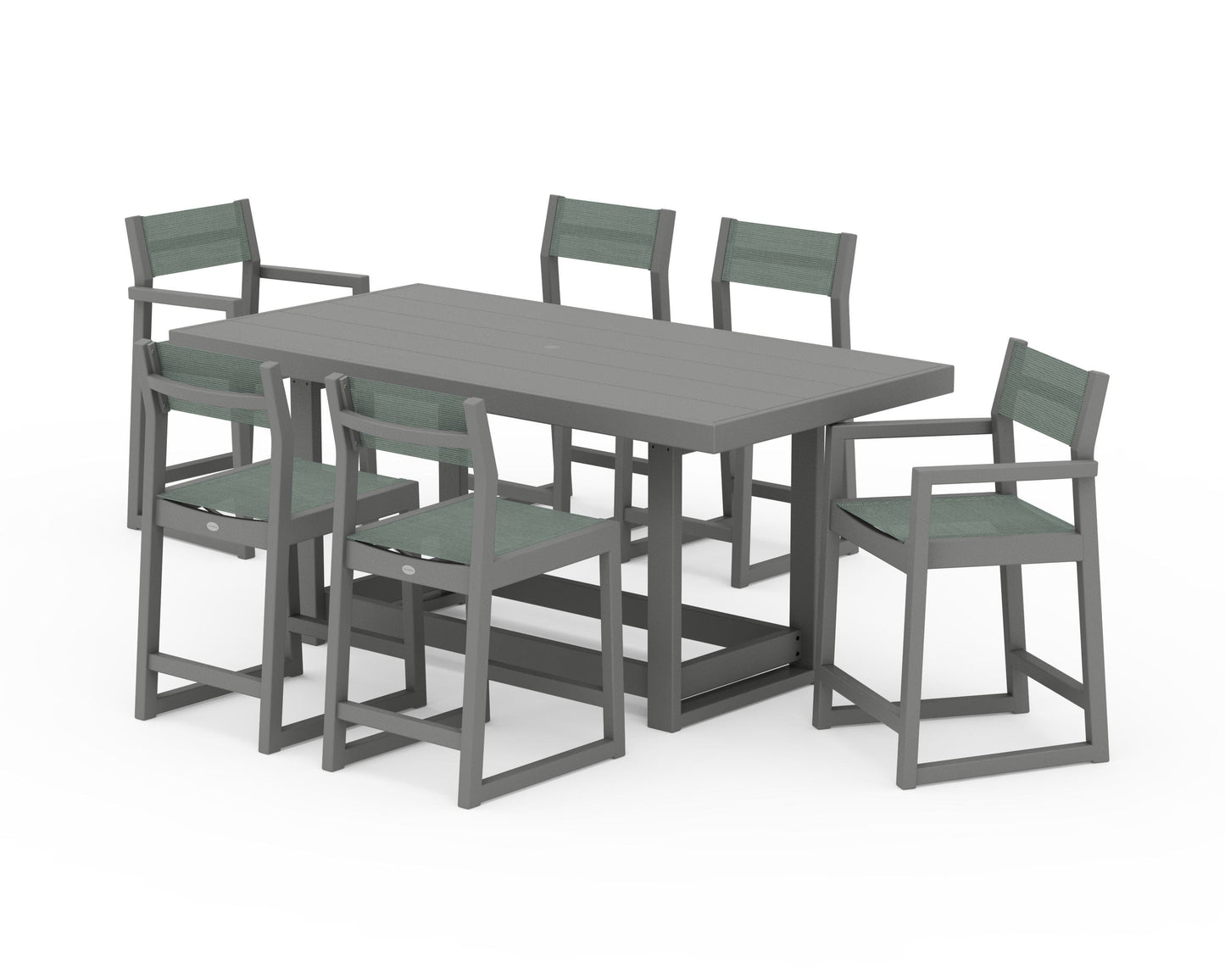 EDGE Sling 7-Piece Counter Table Set