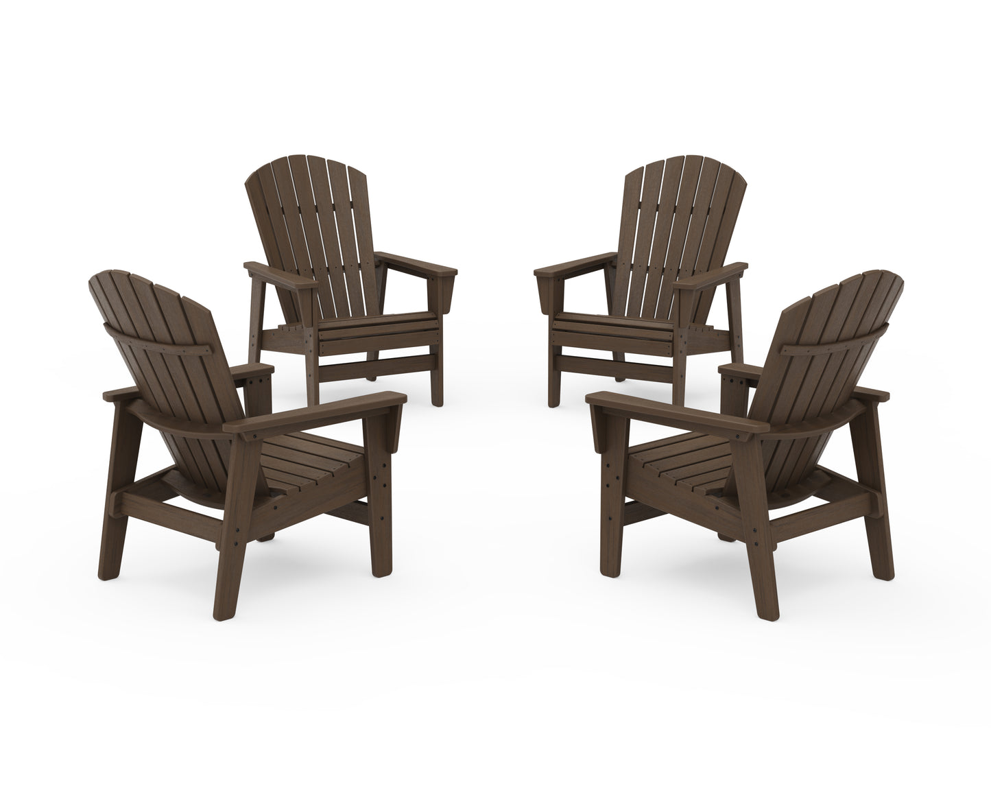 4-Piece Nautical Grand Upright Adirondack Chair Conversation Set
