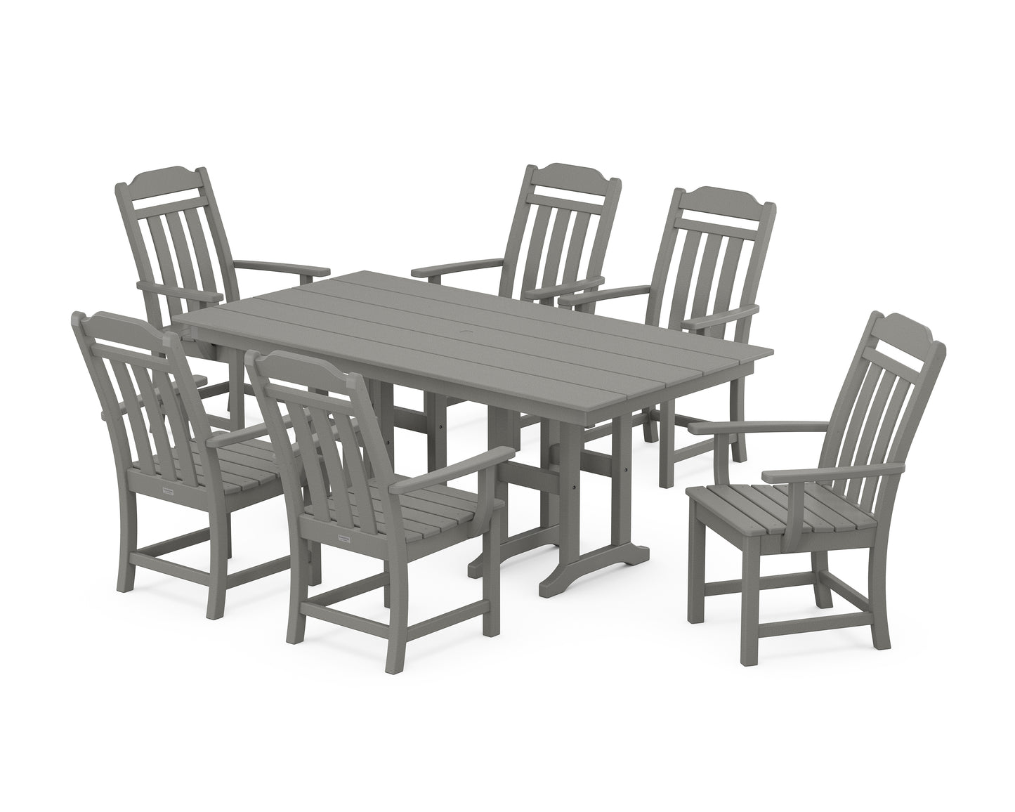 Country Living Arm Chair 7-Piece Farmhouse Dining Set