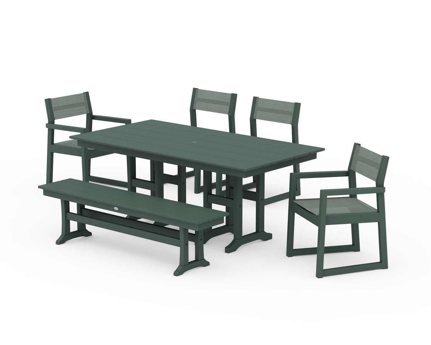 EDGE Sling 6-Piece Farmhouse Dining Set