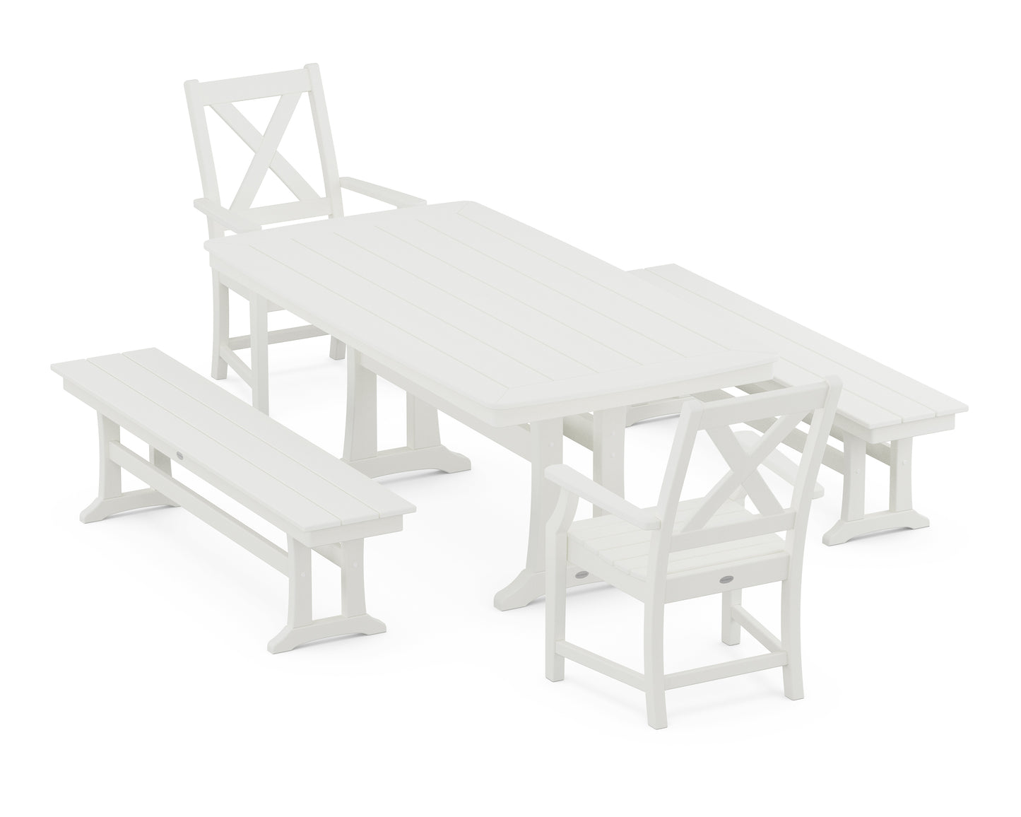 Braxton 5-Piece Dining Set with Trestle Legs