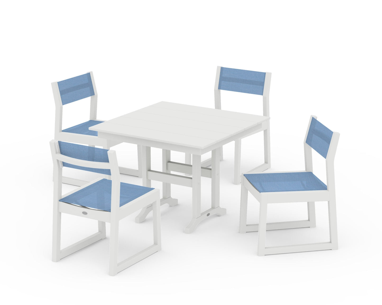 EDGE Sling Side Chair 5-Piece Farmhouse Dining Set