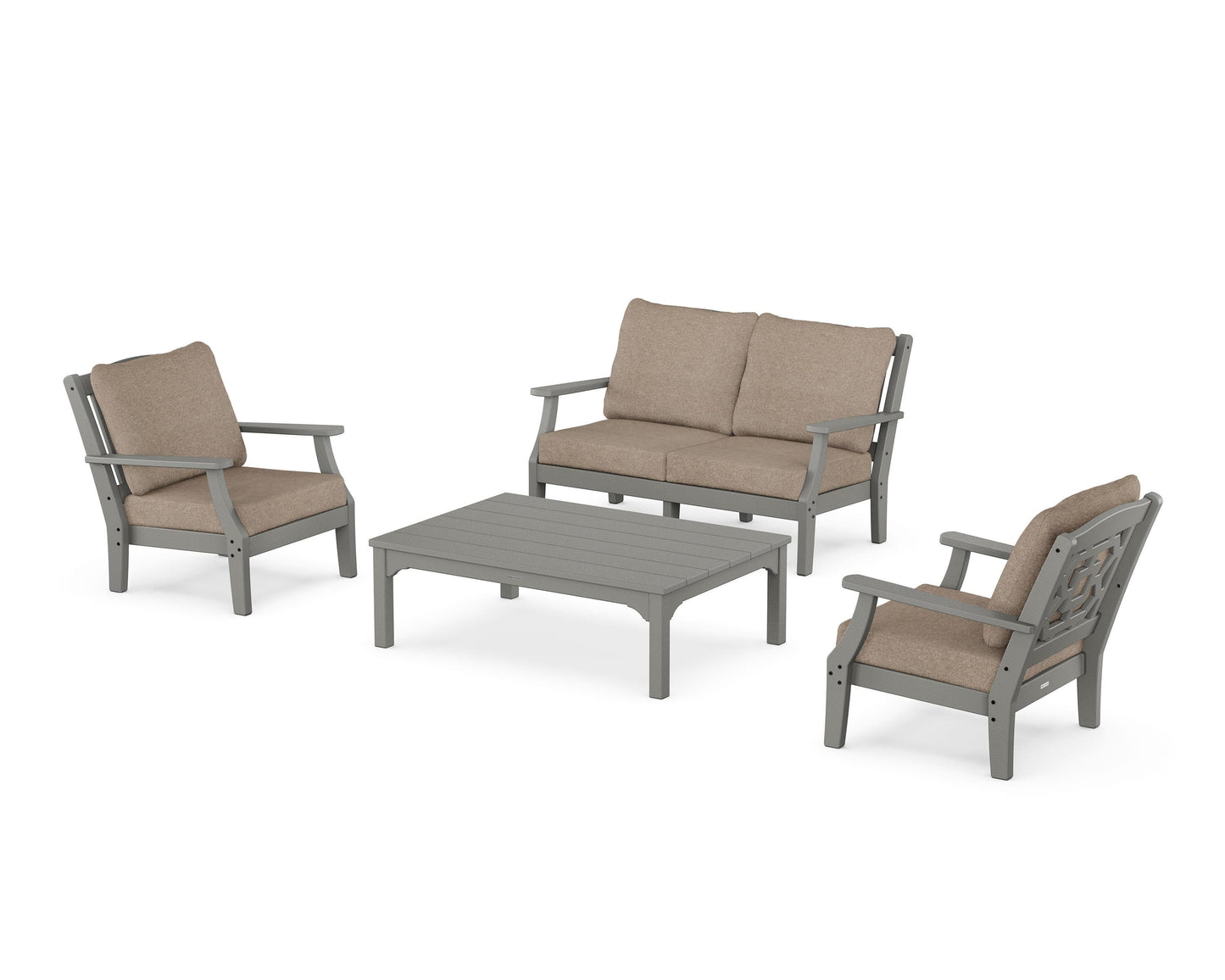 Chinoiserie 4-Piece Deep Seating Set with Loveseat