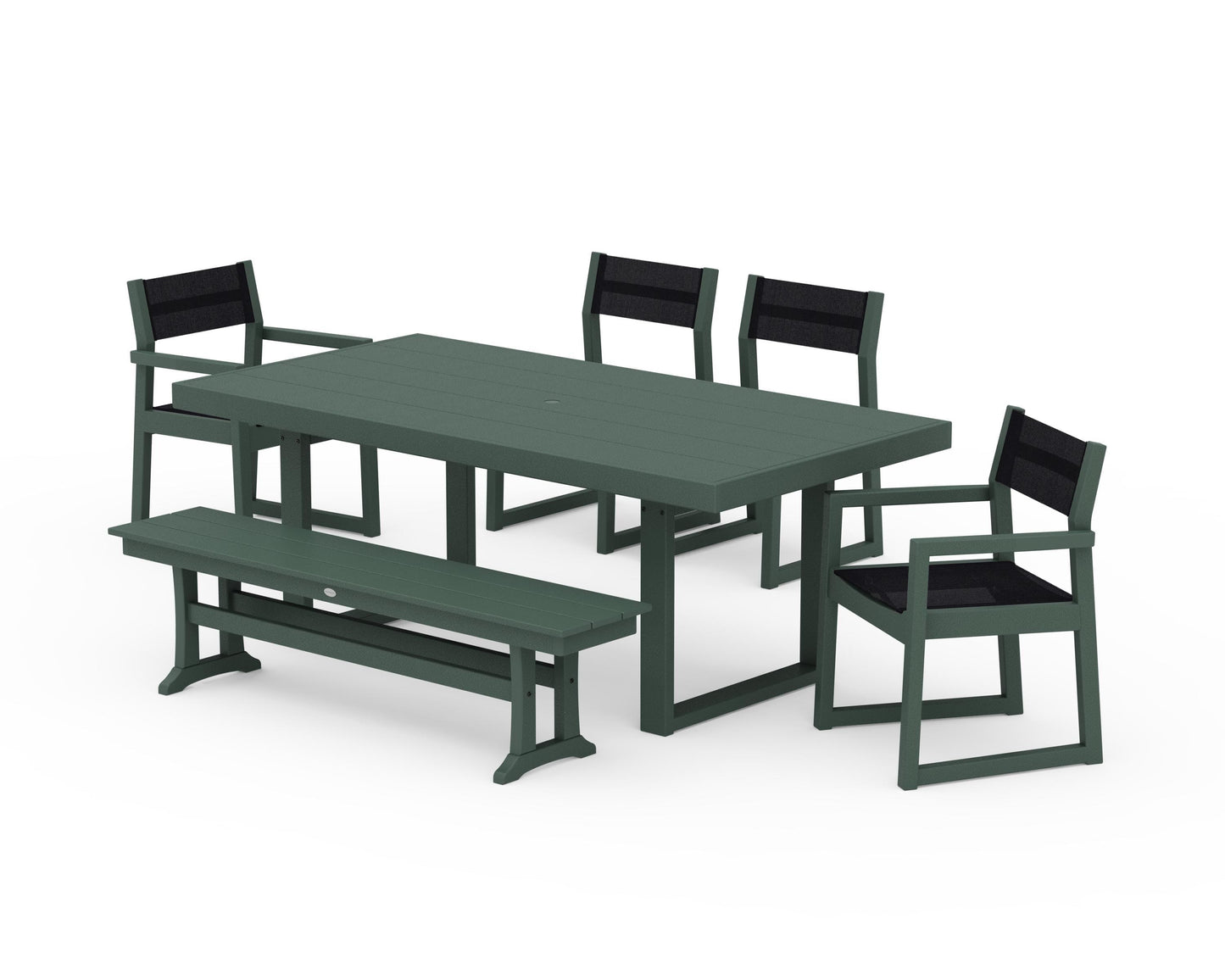 EDGE Sling 6-Piece Dining Set with Bench
