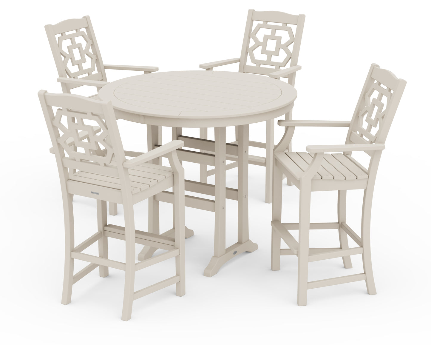 Chinoiserie 5-Piece Round Bar Set