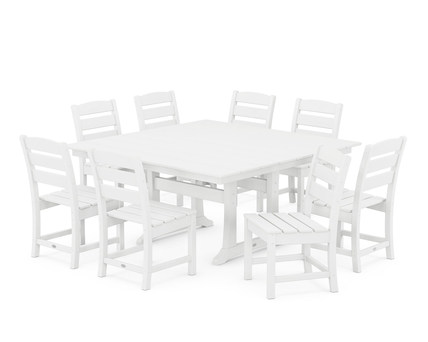 Lakeside 9-Piece Farmhouse Trestle Dining Set