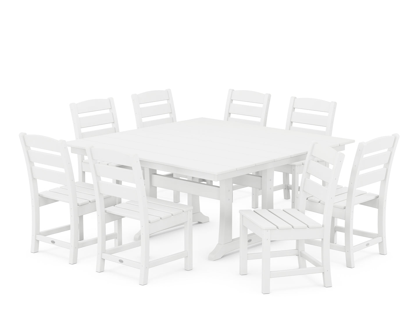 Lakeside 9-Piece Farmhouse Trestle Dining Set