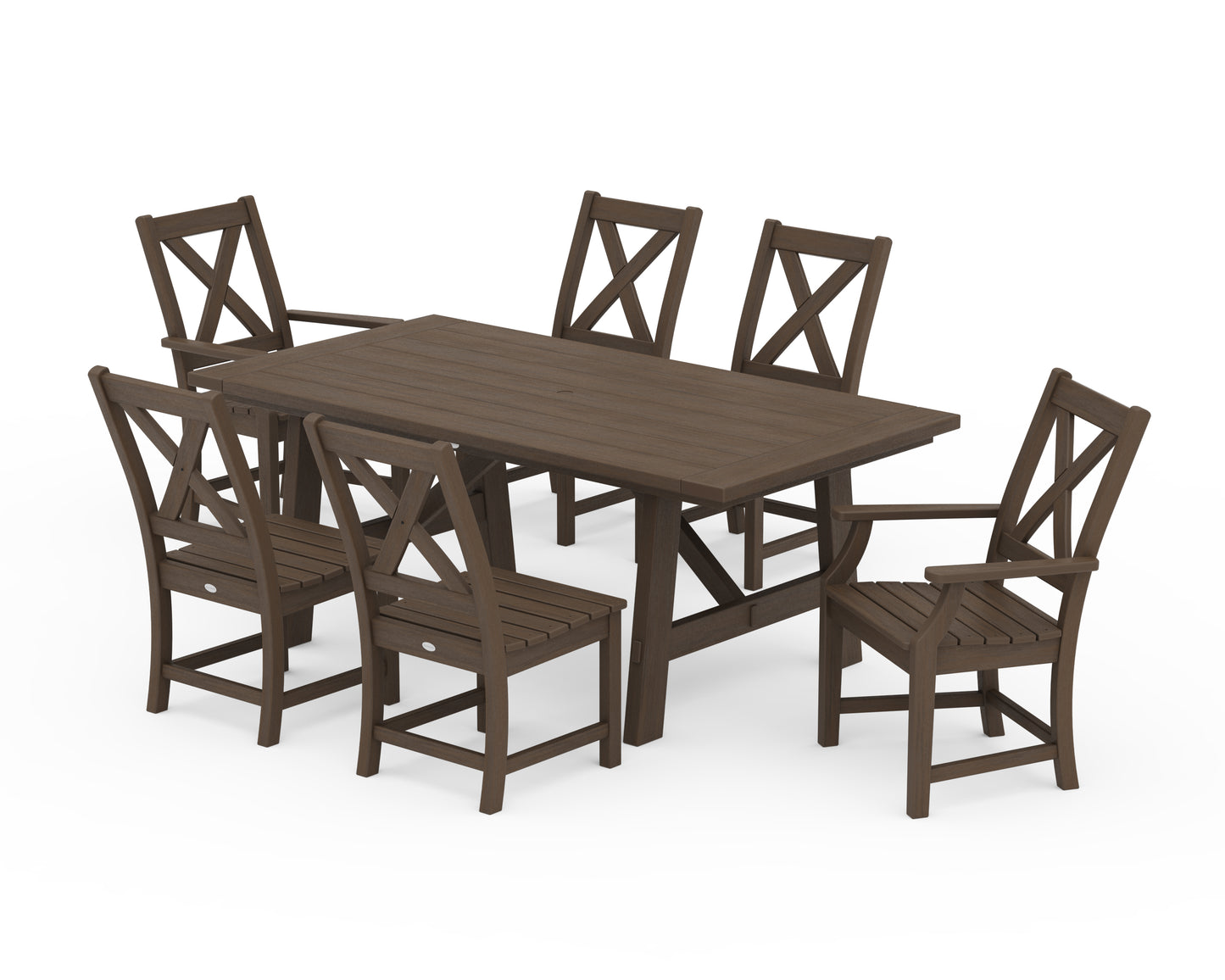 Braxton 7-Piece Rustic Farmhouse Dining Set