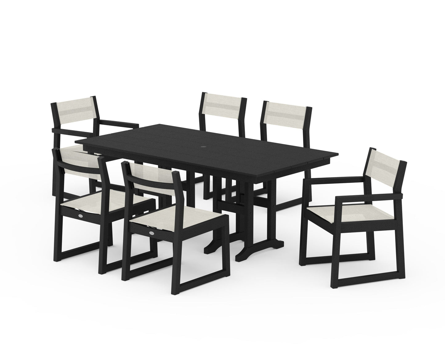 EDGE Sling 7-Piece Farmhouse Dining Set