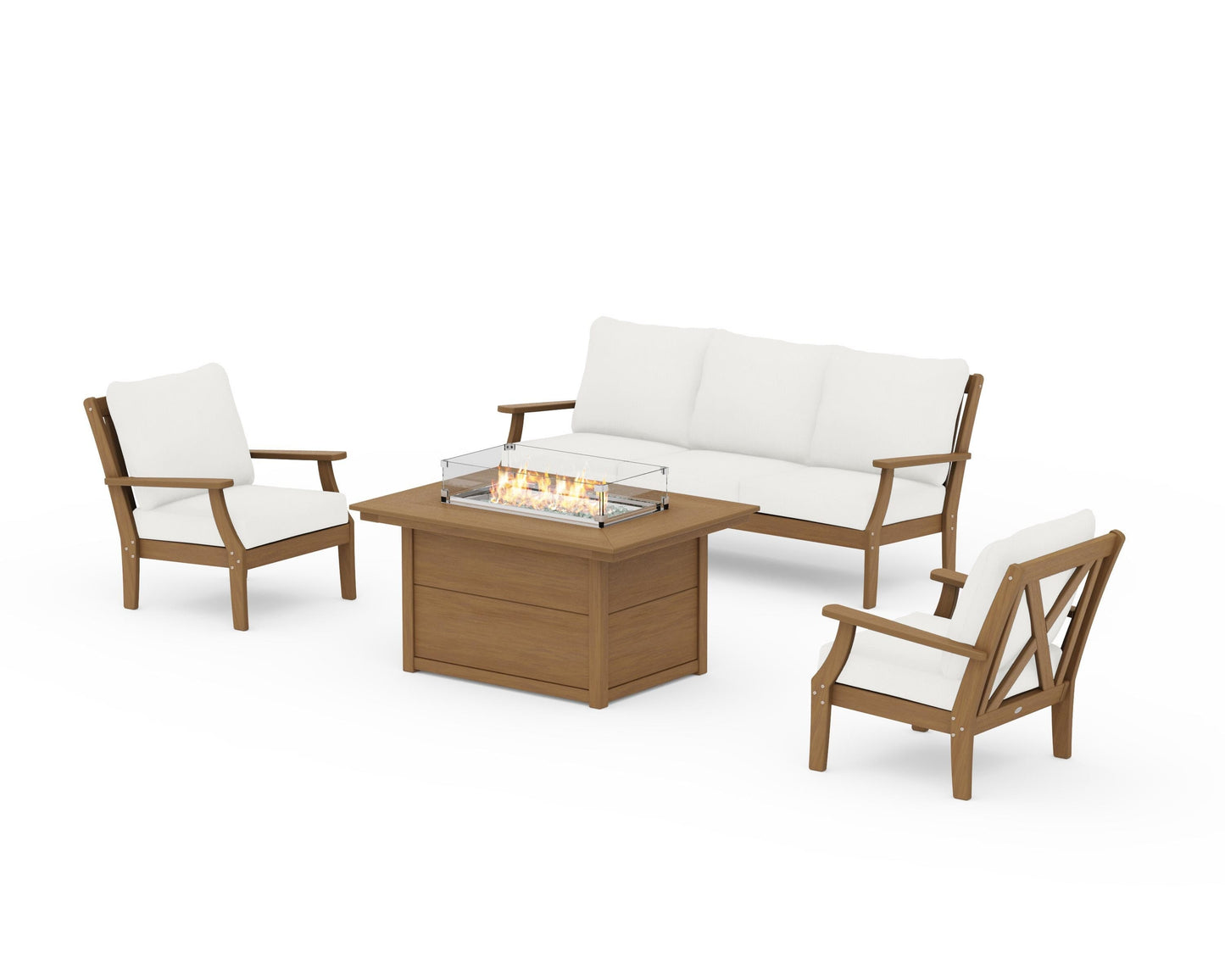 Braxton Deep Seating Fire Pit Table Set