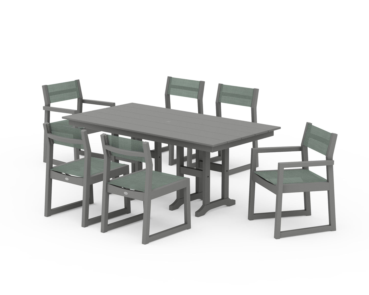 EDGE Sling 7-Piece Farmhouse Dining Set