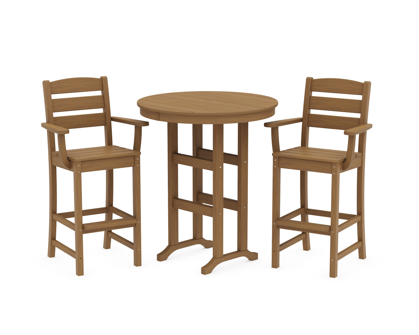 Lakeside 3-Piece Round Bar Arm Chair Set
