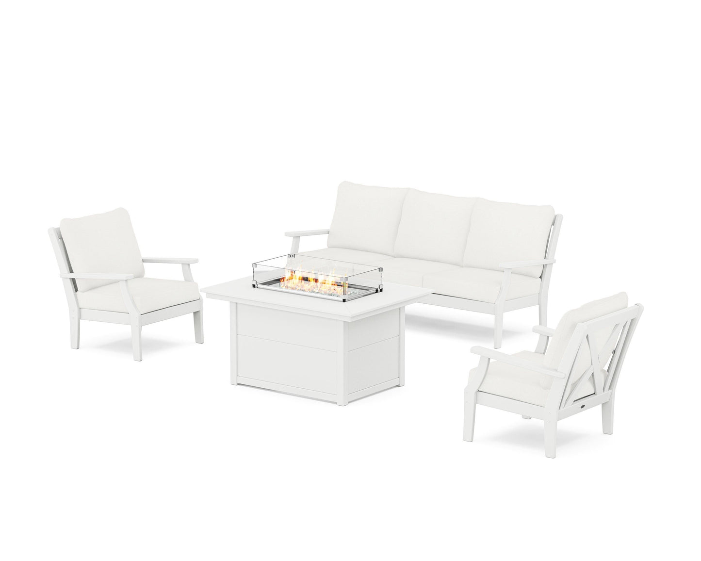 Braxton Deep Seating Fire Pit Table Set