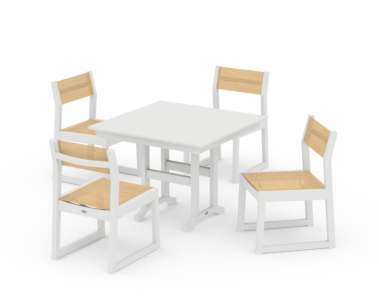 EDGE Sling Side Chair 5-Piece Farmhouse Dining Set