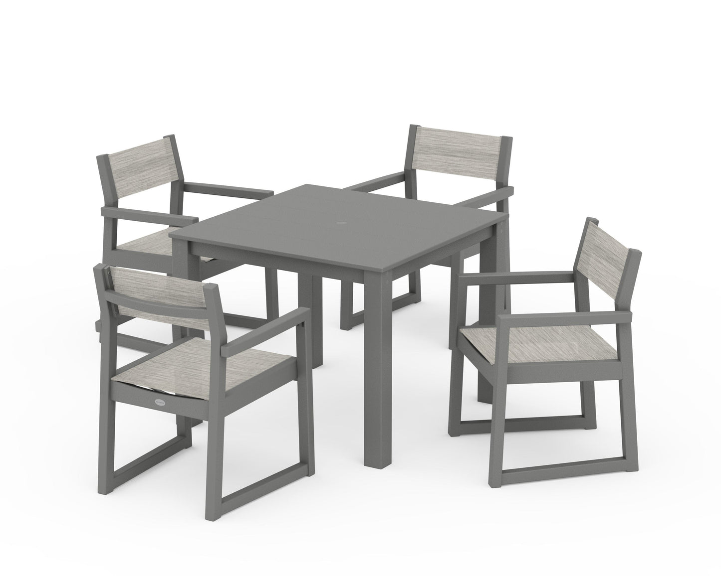 EDGE Sling Arm Chair 5-Piece Parsons Dining Set