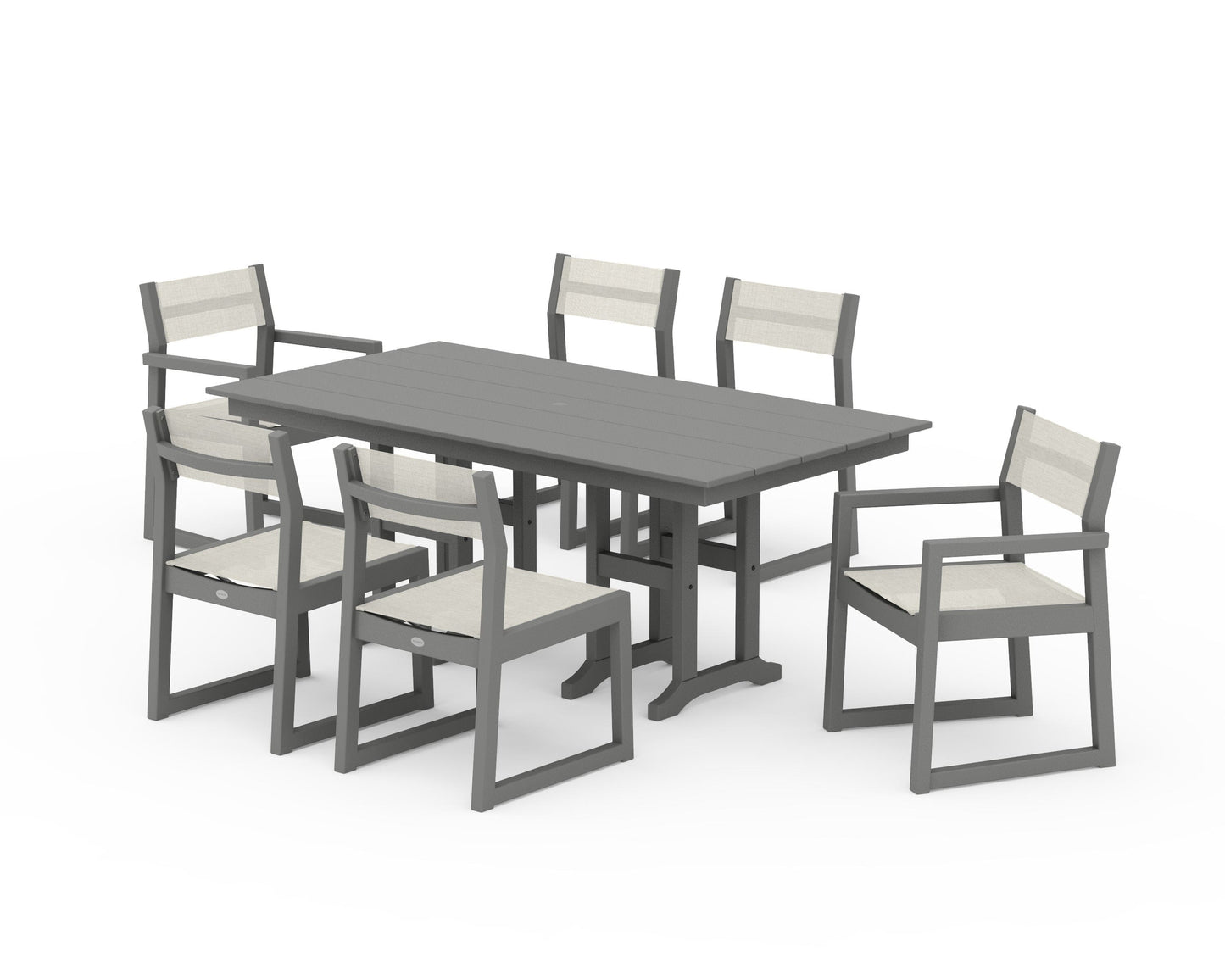 EDGE Sling 7-Piece Farmhouse Dining Set
