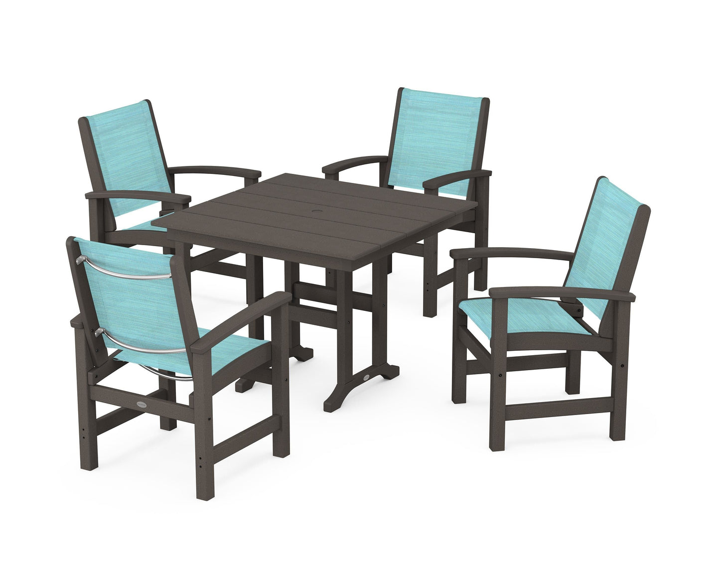 Coastal 5-Piece Farmhouse Dining Set