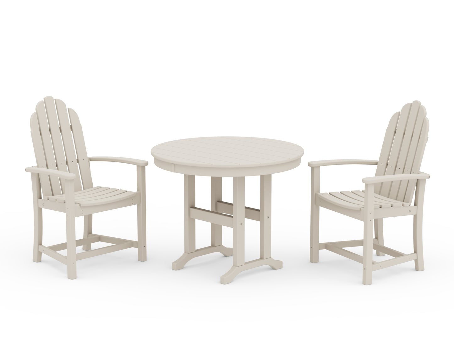 Classic Adirondack 3-Piece Round Dining Set