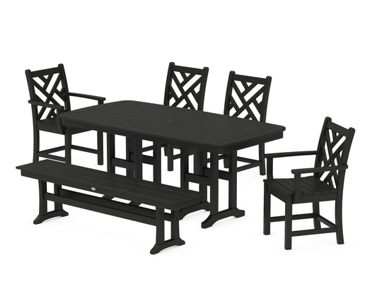 Chippendale 6-Piece Dining Set with Bench