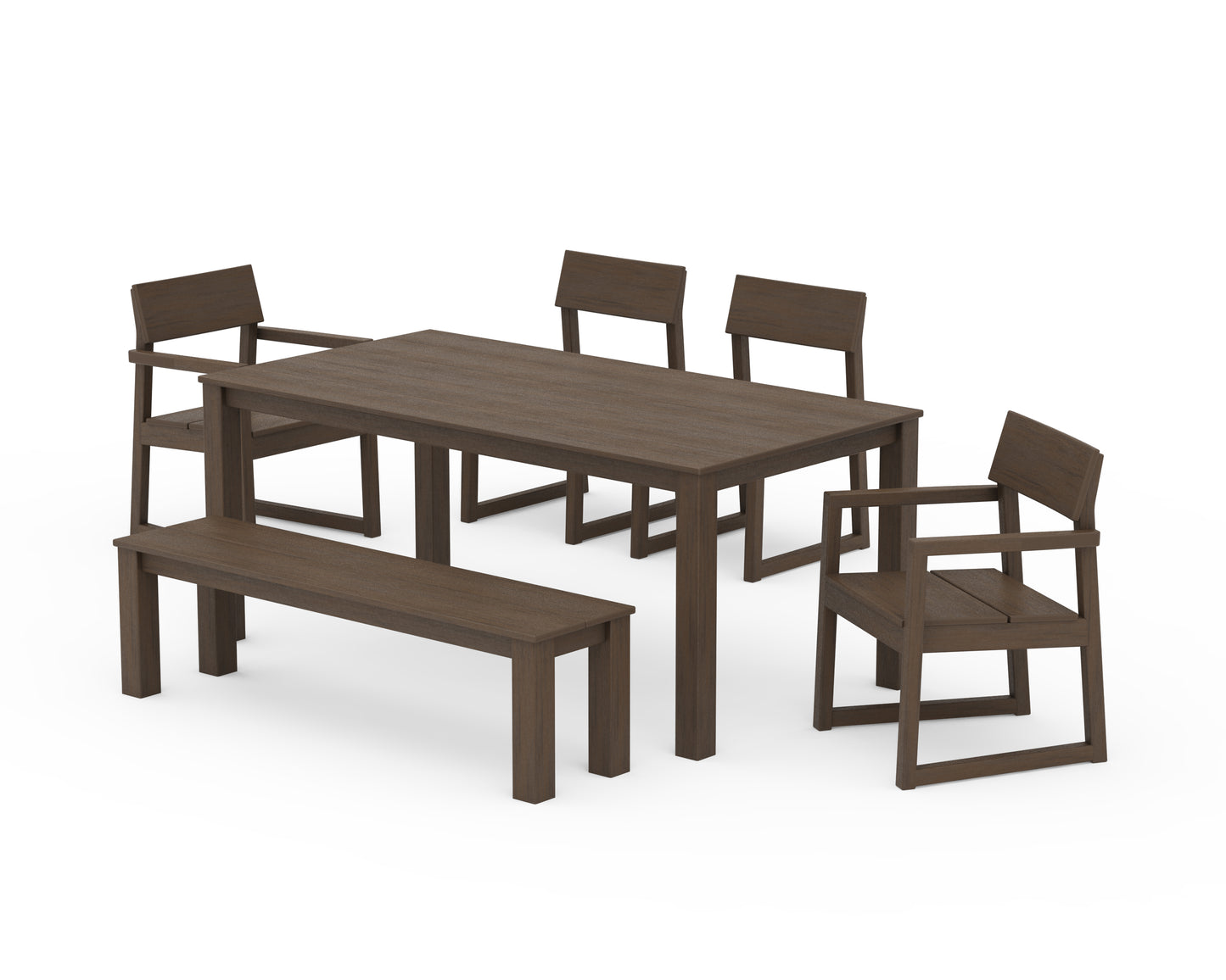 EDGE 6-Piece Parsons Dining Set with Bench