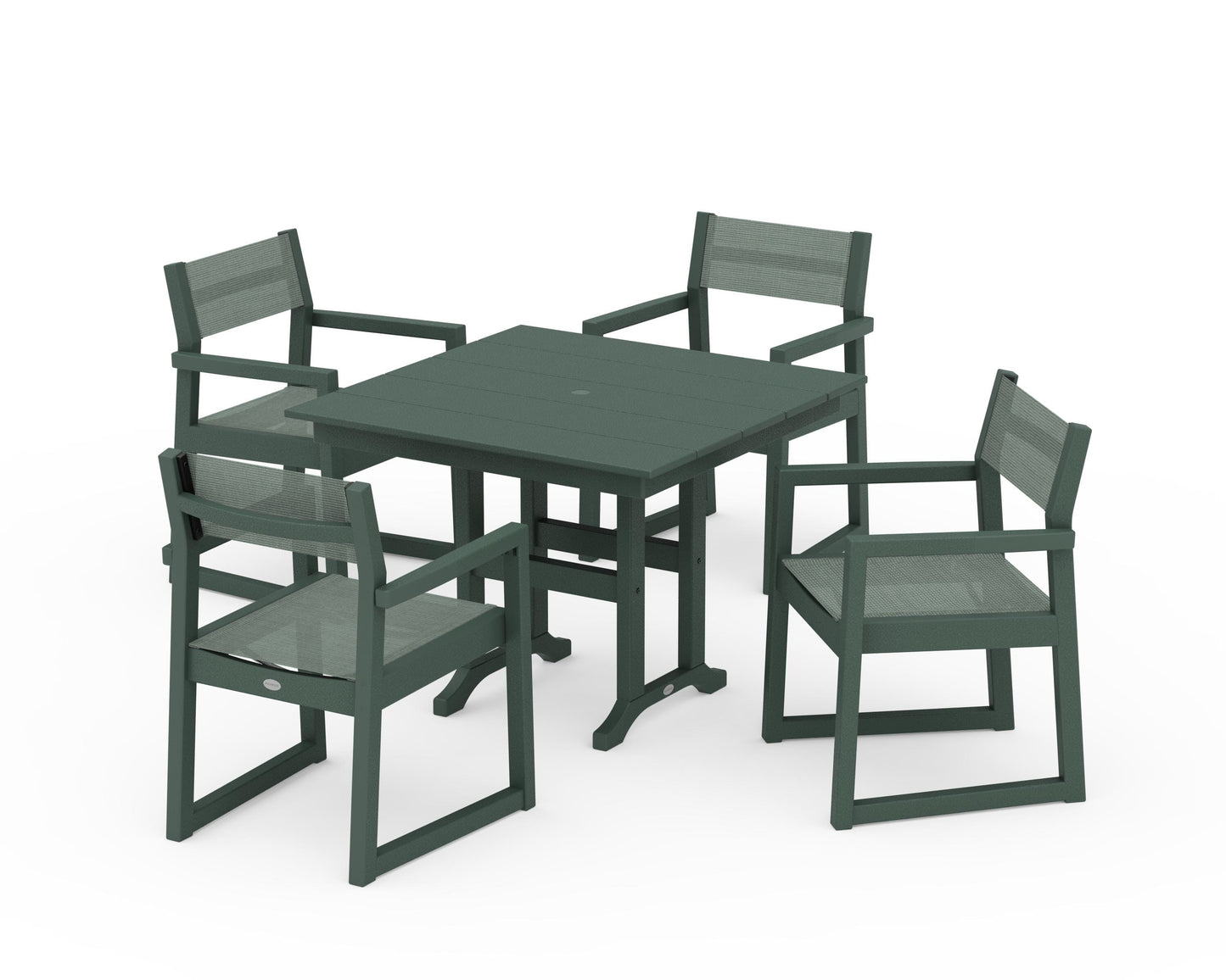 EDGE Sling Arm Chair 5-Piece Farmhouse Dining Set