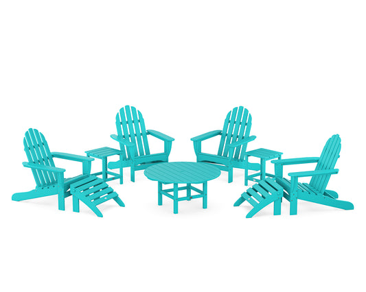 Classic Adirondack Chair 9-Piece Conversation Set