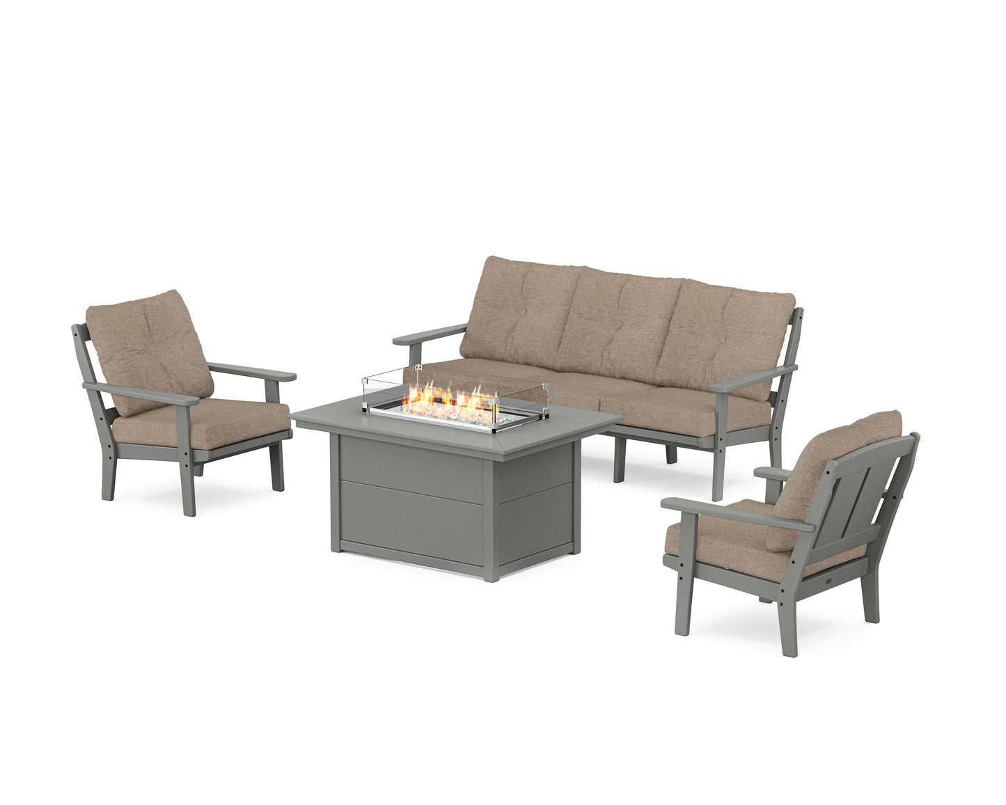 Mission Deep Seating Fire Pit Table Set