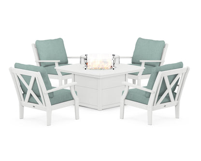 Braxton 5-Piece Deep Seating Conversation Set with Fire Pit Table