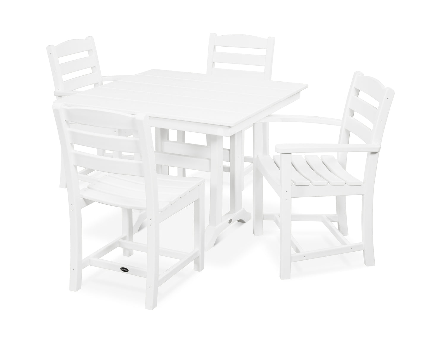 La Casa CafÃ© 5-Piece Farmhouse Dining Set with Trestle Legs