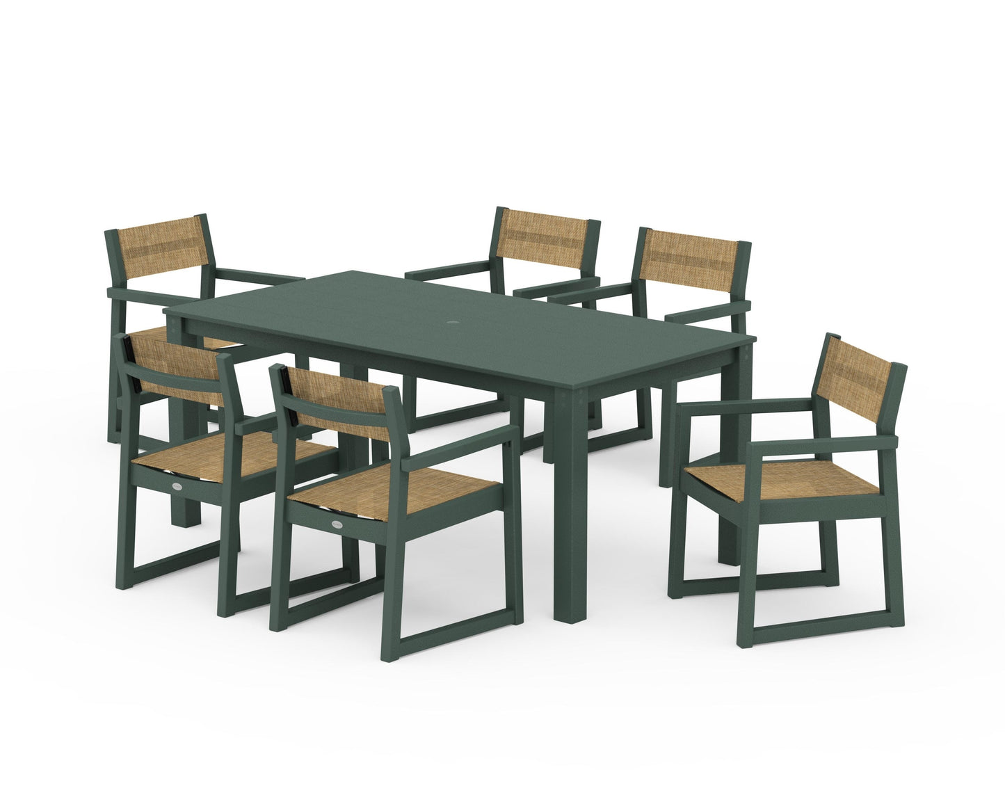EDGE Sling Arm Chair 7-Piece Parsons Dining Set