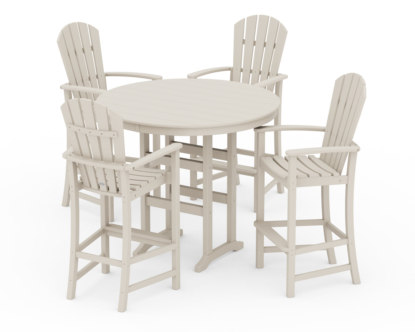 Palm Coast 5-Piece Round Farmhouse Bar Set