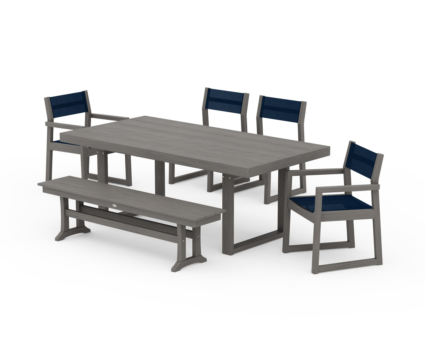 EDGE Sling 6-Piece Dining Set with Bench