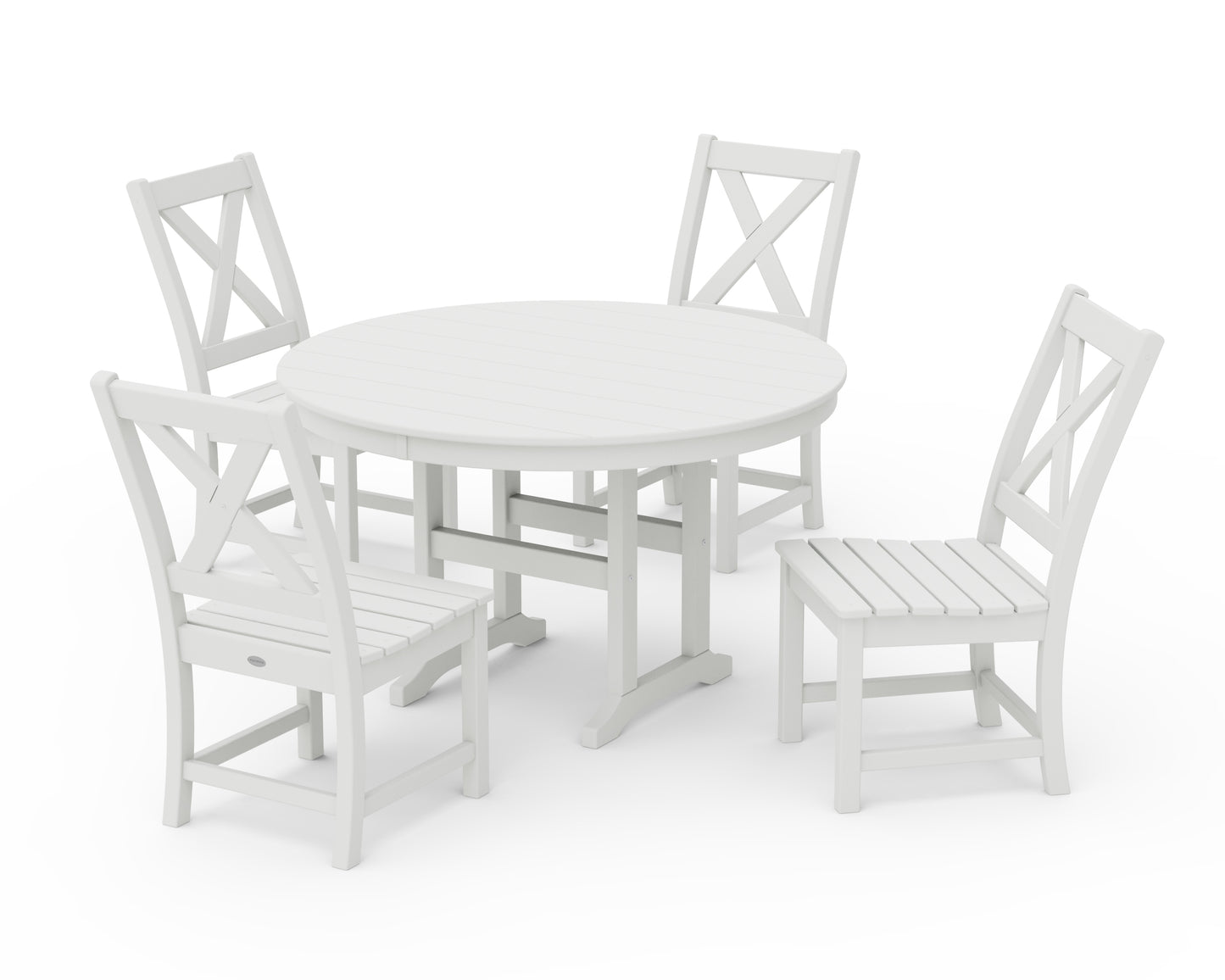 Braxton Side Chair 5-Piece Round Dining Set