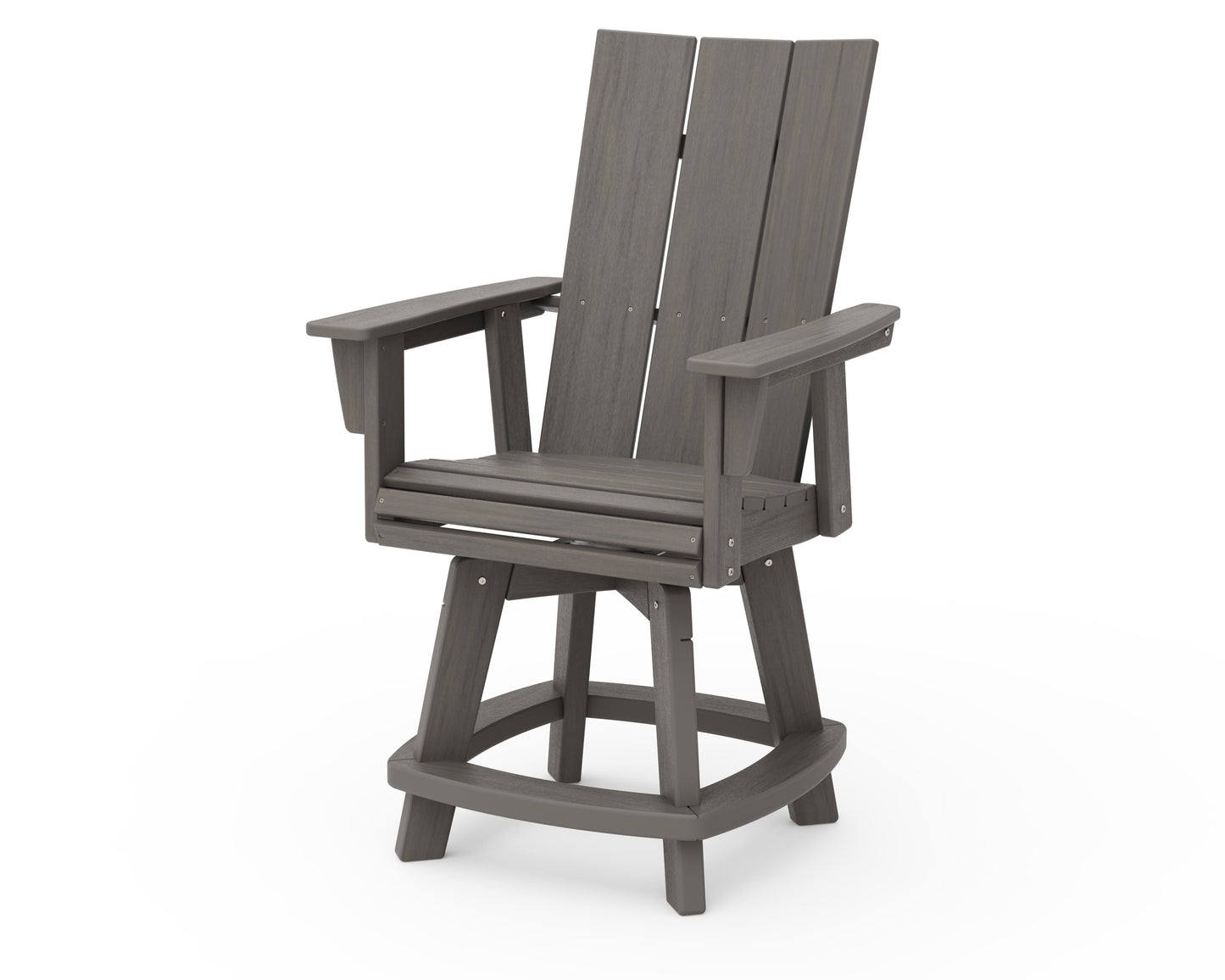 Modern Curveback Adirondack Swivel Counter Chair