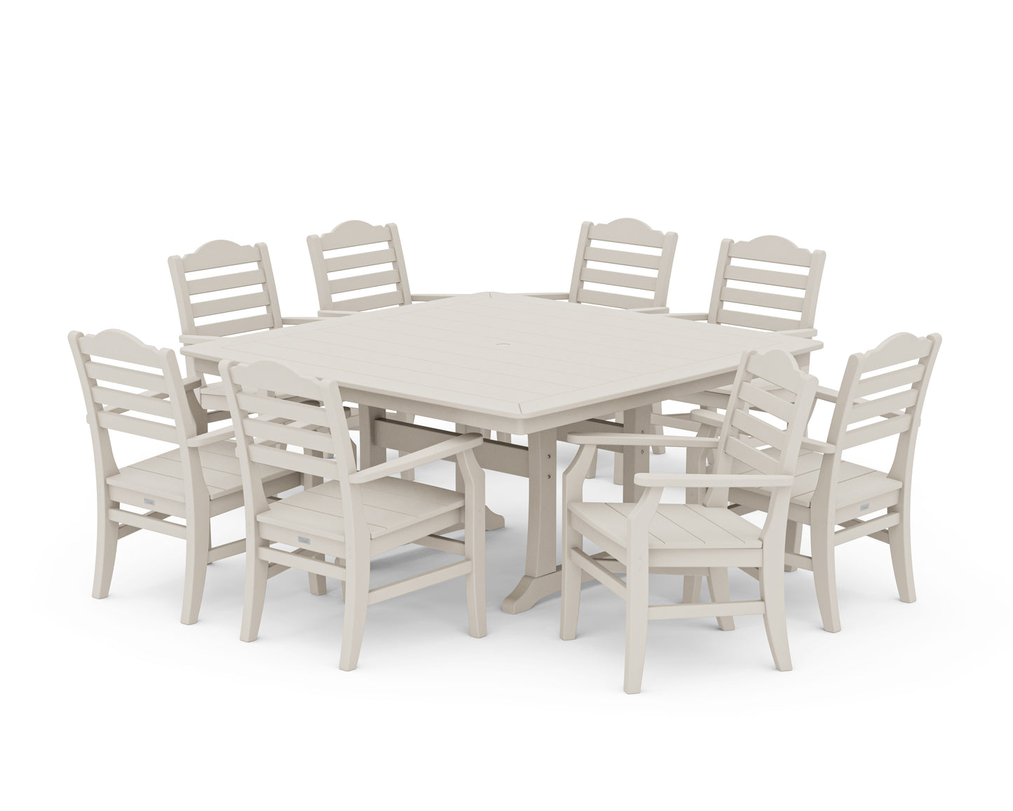 Savannah 9-Piece Square Dining Set with Trestle Legs
