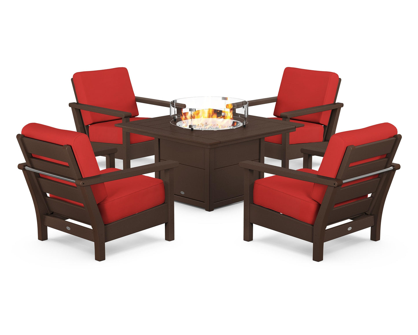 Harbour 5-Piece Conversation Set with Fire Pit Table