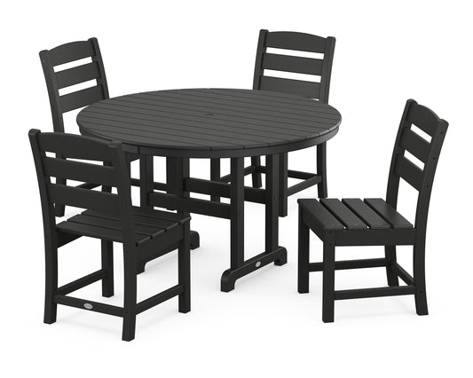 Lakeside 5-Piece Round Farmhouse Side Chair Dining Set